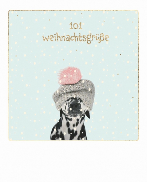 Postkarte: 101 Weihnachtsgrüße Dalmatiner