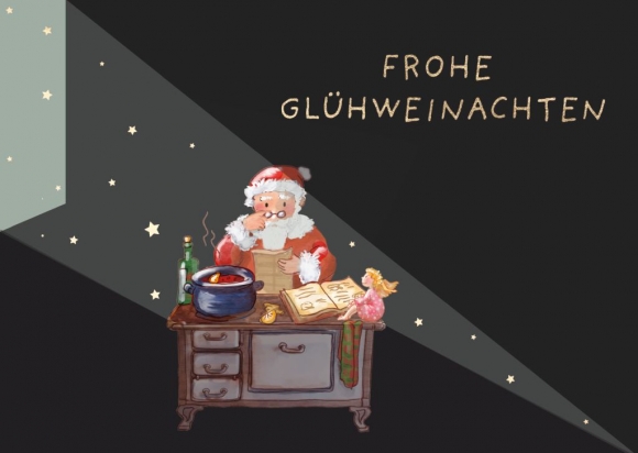 Postkarte: Frohe Glühweihnachten Der Koch