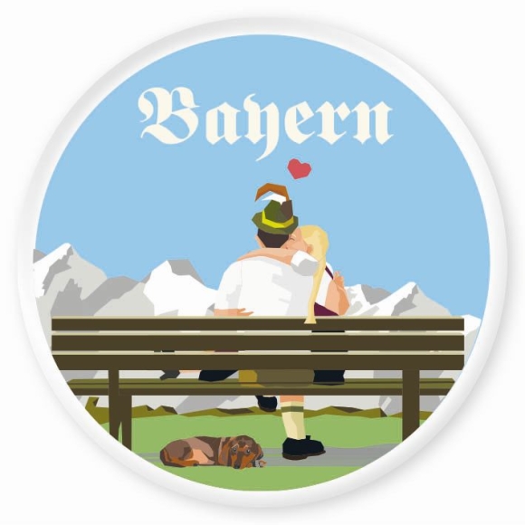Magnet: Bayen - Pärchen in den Alpen. HC 56 mm