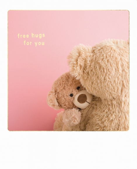 Postkarte: free hugs for you