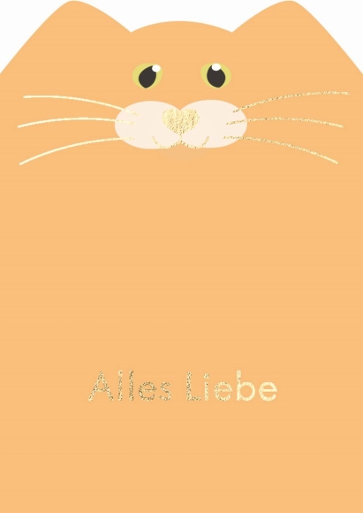 Postkarte: Alles Liebe - Katze