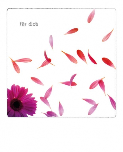 Postkarte: Für dich Gerbera Blütenblätter