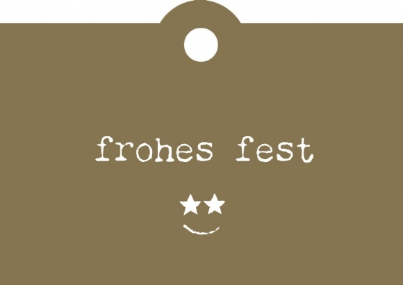 Geschenkanhänger: Frohes Fest Smiley