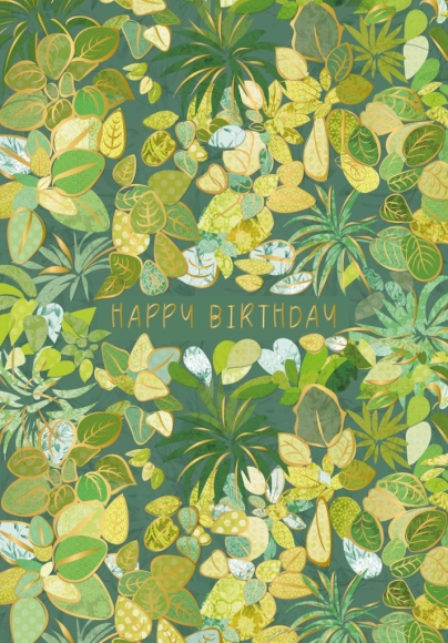 Doppelkarte: Happy Birthday - Dschungel