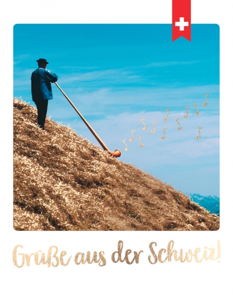 Postkarte: Grüße aus der Schweiz!